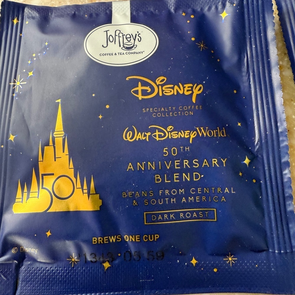 Disney 50th Anniversary Joffrey’s Coffee Packets Set of 8 - Picture 2 of 10
